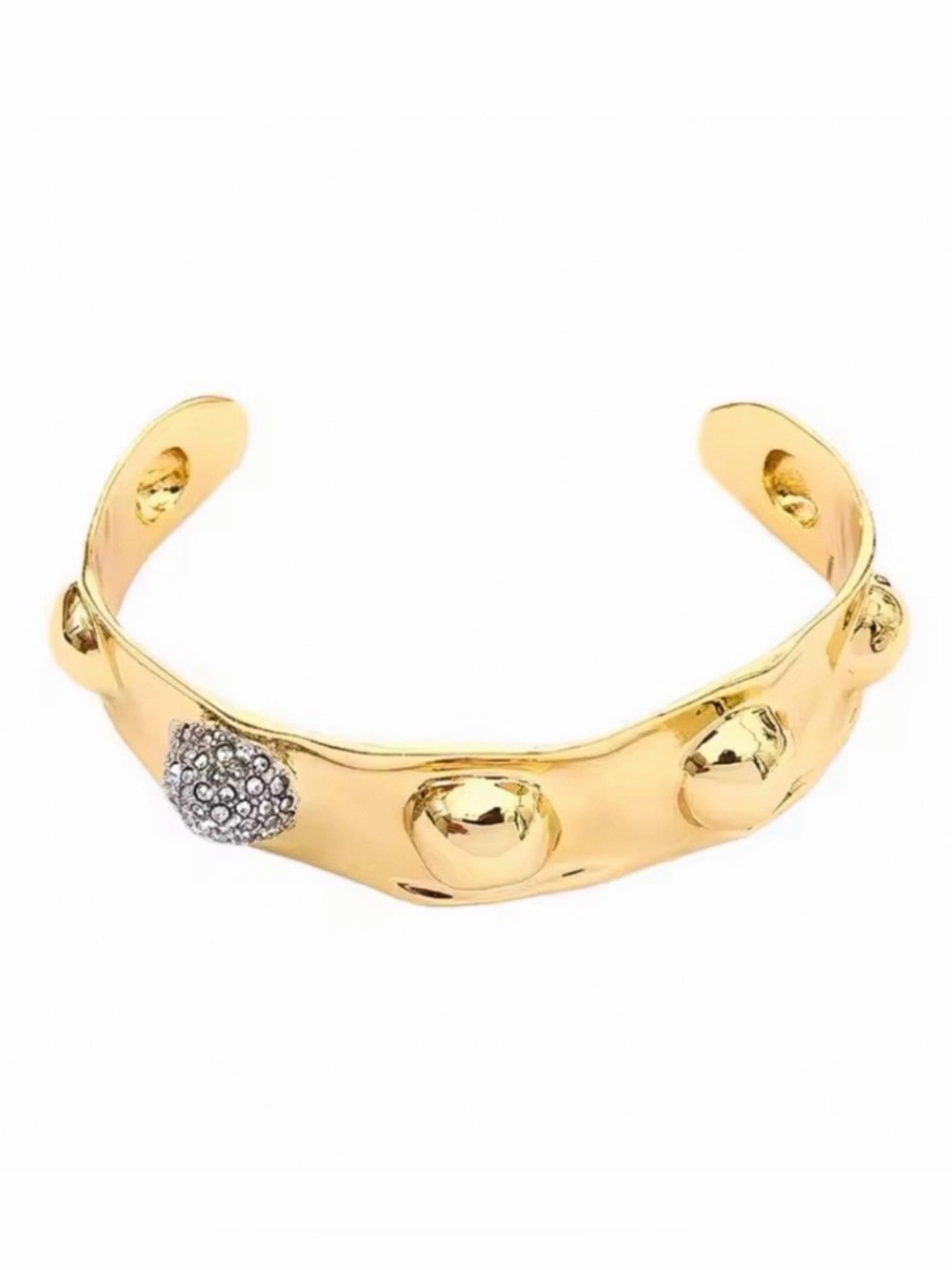 Alexis Bittar Molten Metal Cuff Bracelet 10K g.p. C Z AU20